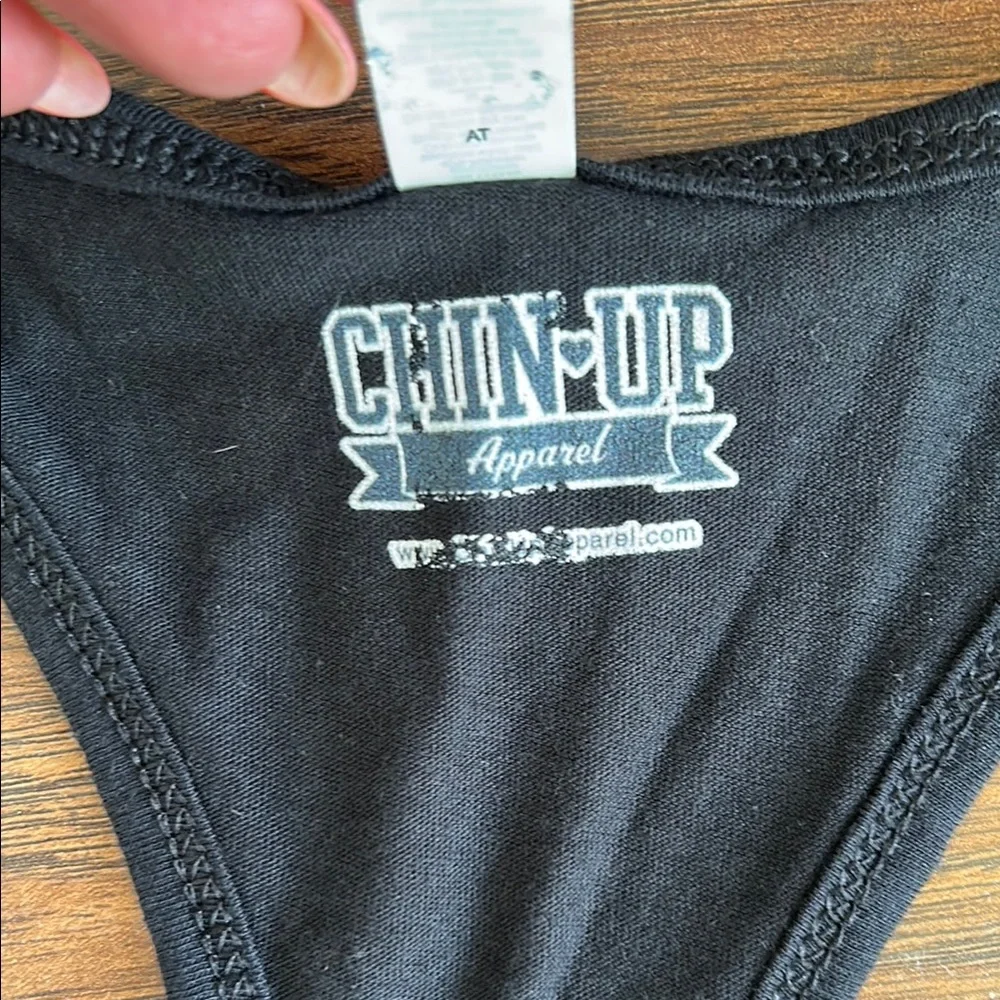 Chin Up Apparel Black Sleeveless Racerback Tank Top - Picture 2 of 6